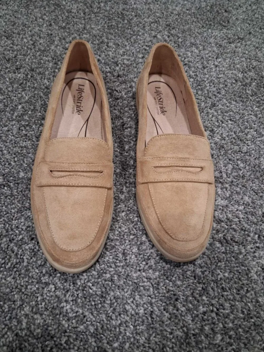 LifeStride Malta Loafers – Tan Suede – Size 9